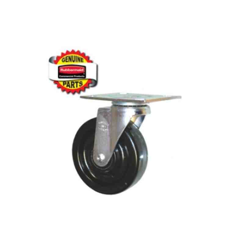 RUBBERMAID Special Made FG1316L20000 Part - 5" Swivel Plate Caster For 1316 - [DefendUse.com] - FG1316L20000 - Rubbermaid Specia