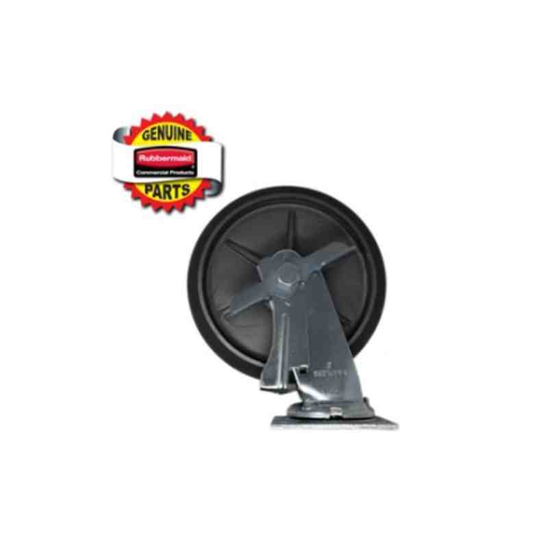 RUBBERMAID Special Made FG6189L50000 Part - 8" Swivel Caster - With Brake - [DefendUse.com] - FG6189L50000 - Rubbermaid Special 