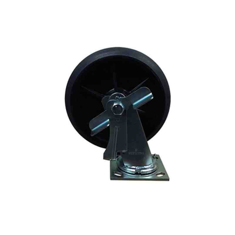 RUBBERMAID Special Made FG6189M50000 Part - 8" Swivel Plate Caster w/Brake - [DefendUse.com] - FG6189M50000 - Rubbermaid Special