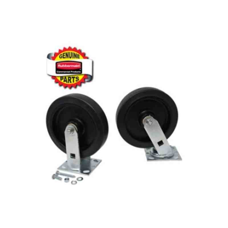 RUBBERMAID Special Made FG4436L80000 Part - 8" Tapered Swivel/Fixed Caster Replacement Kit - [DefendUse.com] - FG4436L80000 - Ru