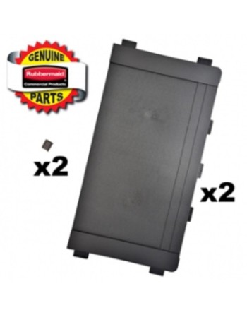 RUBBERMAID Special Made FG6189L2BLA Part - Back Panel Kit (2 Panels) - Black - [DefendUse.com] - FG6189L2BLA - Rubbermaid Specia