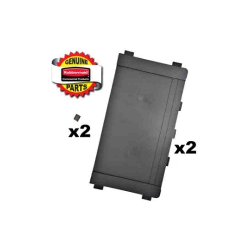 RUBBERMAID Special Made FG6189L2BLA Part - Back Panel Kit (2 Panels) - Black - [DefendUse.com] - FG6189L2BLA - Rubbermaid Specia