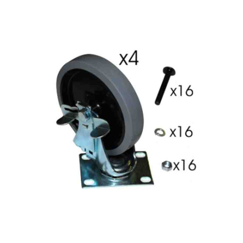 RUBBERMAID Special Made FG4300L80000 Part - Caster Kit For 3n1 Cart - [DefendUse.com] - FG4300L80000 - Rubbermaid Special Made