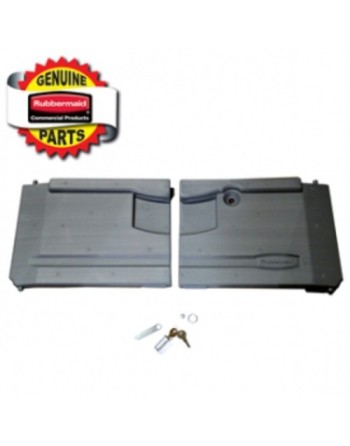 RUBBERMAID Special Made FG4094L1LGRAY Part - Door Kit (2) w/Lock - Gray - [DefendUse.com] - FG4094L1LGRAY - Rubbermaid Special M