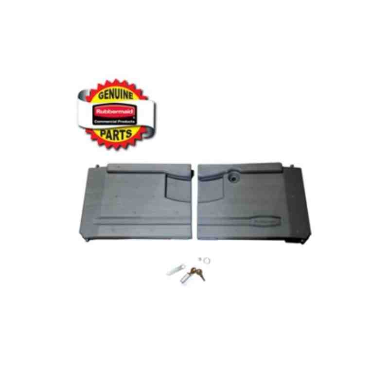 RUBBERMAID Special Made FG4094L1LGRAY Part - Door Kit (2) w/Lock - Gray - [DefendUse.com] - FG4094L1LGRAY - Rubbermaid Special M