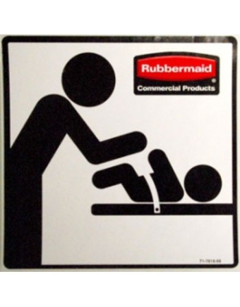 RUBBERMAID Special Made FG7818L10000 Part - Restroom Door Label - [DefendUse.com] - FG7818L10000 - Rubbermaid Special Made