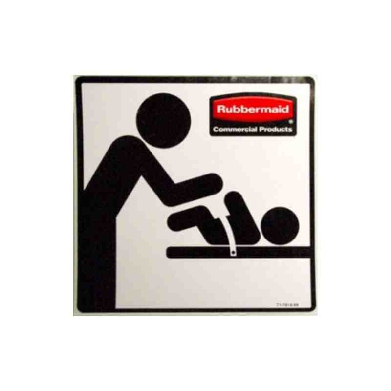 RUBBERMAID Special Made FG7818L10000 Part - Restroom Door Label - [DefendUse.com] - FG7818L10000 - Rubbermaid Special Made