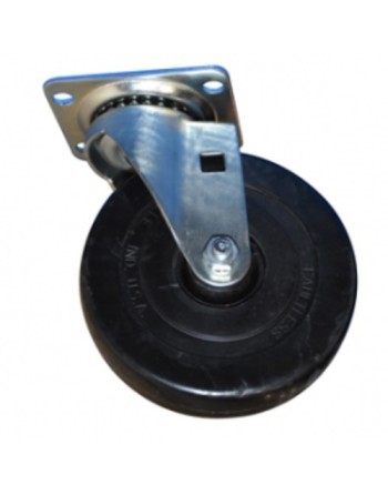 RUBBERMAID Special Made FG25533 Part - Soft Rubber Swivel Caster 5"Quiet - [DefendUse.com] - FG25533 - Rubbermaid Special Made