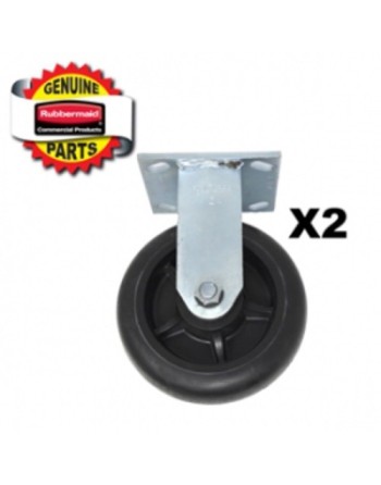 RUBBERMAID Special Made FG7931L30000 Part - Two 6" Rigid Caster (2/pk) - [DefendUse.com] - FG7931L30000 - Rubbermaid Special Mad