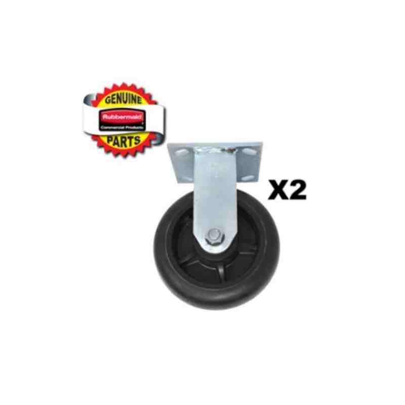 RUBBERMAID Special Made FG7931L30000 Part - Two 6" Rigid Caster (2/pk) - [DefendUse.com] - FG7931L30000 - Rubbermaid Special Mad