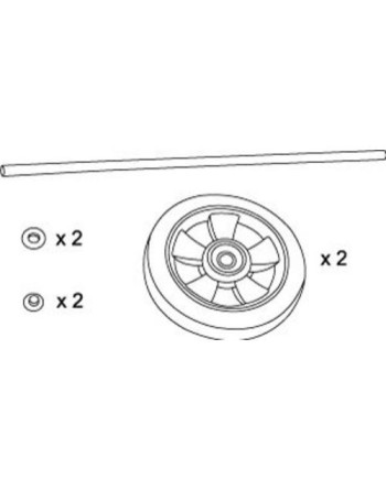 RUBBERMAID Special Made FG9T73L9GRAY Part - Wheel & Axle Part for HK Cart - [DefendUse.com] - FG9T73L9GRAY - Rubbermaid Special 