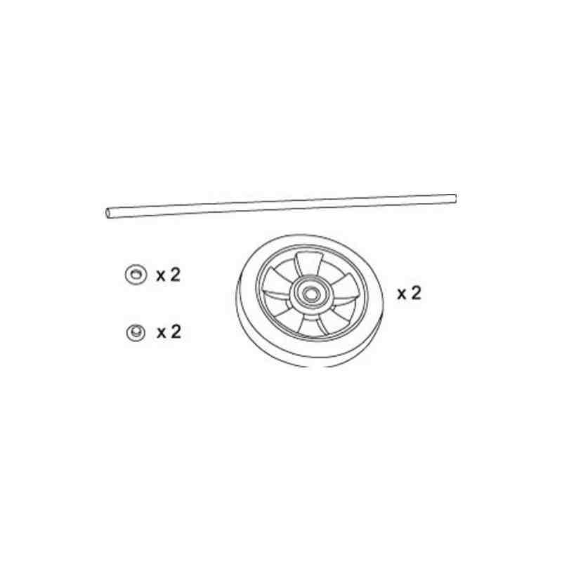 RUBBERMAID Special Made FG9T73L9GRAY Part - Wheel & Axle Part for HK Cart - [DefendUse.com] - FG9T73L9GRAY - Rubbermaid Special 