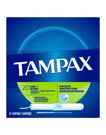 P&G 73010-28012 Tampax, Tampons, Cardboard, Regular (480 units) 20/Pack, Case of 24 - [DefendUse.com] - 73010-28012 - Tampax™