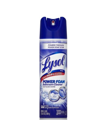 Lysol® 59631-76343 Bathroom Foam Disinfectant and Cleaner, Summer Fresh, 680 g Aerosol Spray, Case of 12/680g [CB763430] - [Defe