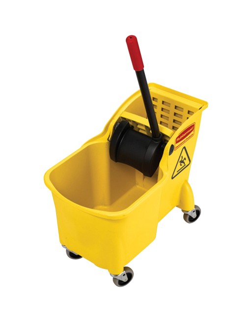 RUBBERMAID FG738000YEL Mopping Combo - Tandem 31qt Bucket/Wringer - Yellow - [DefendUse.com] - FG738000YEL - Home