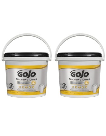 GOJO 6398-02 Scrubbing Wipes 170 Count Bucket, 2-Pack - [DefendUse.com] - 6398-02 - Home