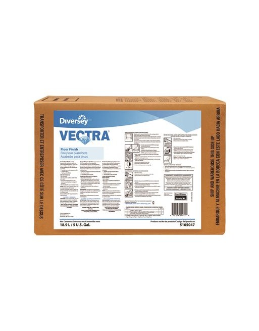 Diversey™ 5105047 Vectra® High Performance Resilient Floor Finish, White Liquid, No Added Fragrance, 18.9L, Sold Individually - 