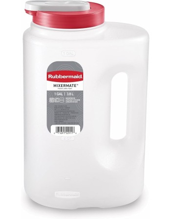 Rubbermaid 2184830 MixerMate Storage Bottle Pitcher 1 Gal., Clear, Case of 2 - [DefendUse.com] - 2184830 - Rubbermaid Housewares