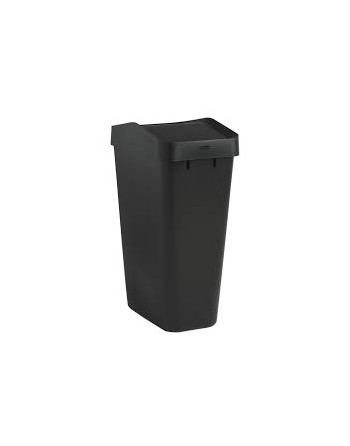 Rubbermaid 2170117 Plastic Trash Can with Lid, Black, Swing and Toss, Case of 6 - [DefendUse.com] - 2170117 - Rubbermaid Housewa