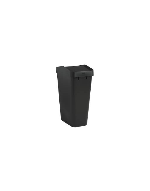 Rubbermaid 2170117 Plastic Trash Can with Lid, Black, Swing and Toss, Case of 6 - [DefendUse.com] - 2170117 - Rubbermaid Housewa