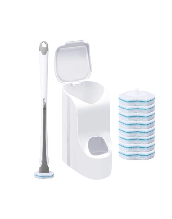 GLOBE 4020 Toilet Scrubber Starter Kit -Touch Free Brush w/Refill - [DefendUse.com] - 4020 - Globe Commercial Cleaning