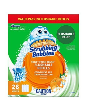 Scrubbing Bubbles 62913734929 Toilet Fresh Brush Flushable Refill, Case of 6/28ct - [DefendUse.com] - 62913734929 - Scrubbing Bu