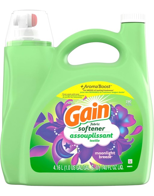 Gain 30772-10097  Liquid Fabric Softener Breeze 190Ld, Case of 4/4.16L - [DefendUse.com] - 30772-10097 - Gain Laundry