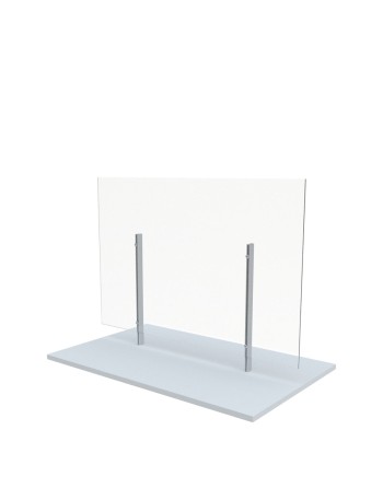 GLOBAL  Freestanding Board Mount Sneeze Guard, 48" W x 36" H - [DefendUse.com] - GCBMSG3648LP - Workplace Social Distancing