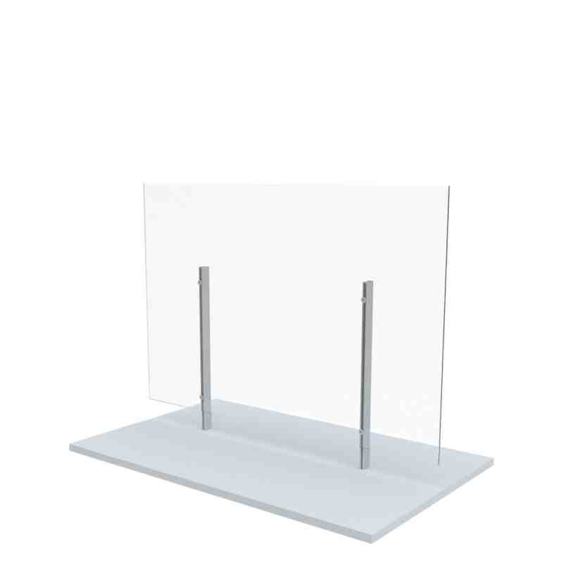 GLOBAL  Freestanding Board Mount Sneeze Guard, 48" W x 36" H - [DefendUse.com] - GCBMSG3648LP - Workplace Social Distancing