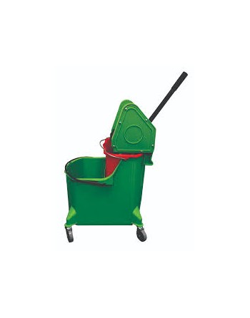 Mopping Combo - Downpress 35qt w/Red Dirty Water Bucket - Green 1 Per Pack, Price Per EA - [Cleaning Supplies Canada Discounts] 