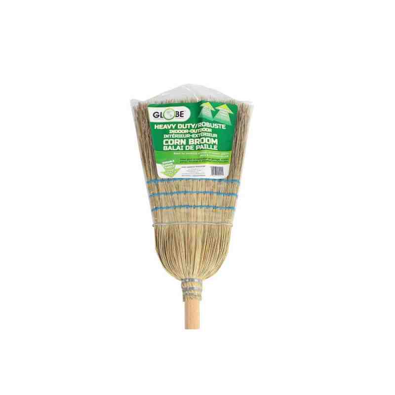 GLOBE Industrial Corn Broom, 1 Wire 3 String - [Cleaning Supplies Canada Discounts] - 4001 - [DefendUse.com]