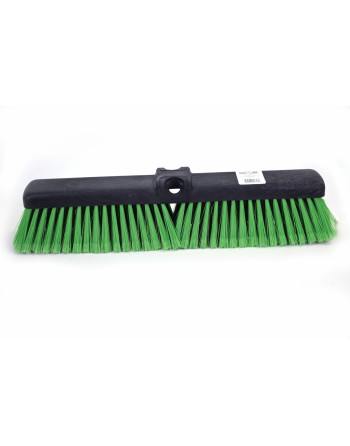 GLOBE 18 Inch Medium Plastic Block Push-broom - Green, Case of 6 - [Cleaning Supplies Canada Discounts] - 5055G - [DefendUse.com