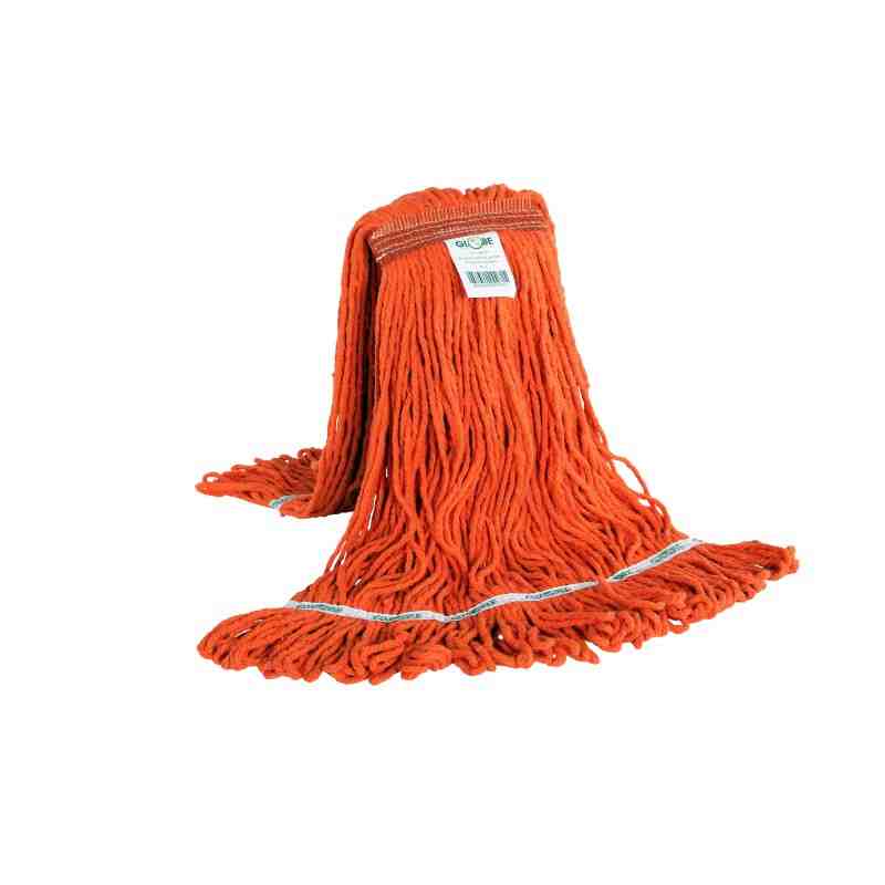 GLOBE 3832O Wet Mop - Synthetic Looped End NB 32oz - Orange 12 Per Pack, Price Per EA - [DefendUse.com] - 3832O - Universal Wet 