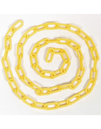 Rubbermaid FG618400YEL 20' Yellow Wet Floor Barrier Chain - [Cleaning Supplies Canada Discounts] - FG618400YEL - [DefendUse.com]