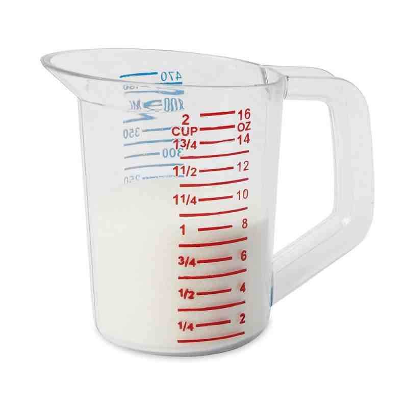 Rubbermaid FG321500CLR Bouncer 1 Pint Clear Polycarbonate Plastic Measuring Cup - [Cleaning Supplies Canada Discounts] - FG32150