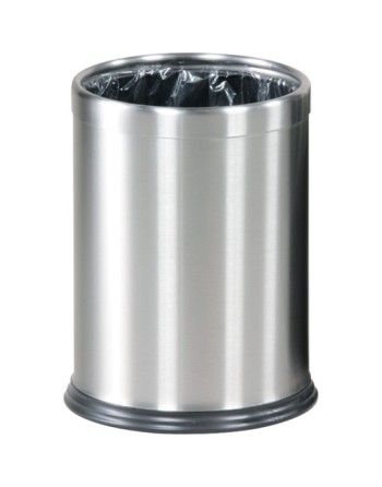 Rubbermaid WHB14SS Hide A Bag - Open Top Wastebasket 3.5G-Stainless ,  1 / EA - [DefendUse.com] - FGWHB14SS - Vanity Wastebasket