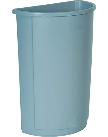 Rubbermaid FG352000GRAY Untouchable 21 Gallon Gray Half Round Trash Can - [Cleaning Supplies Canada Discounts] - FG352000GRAY - 