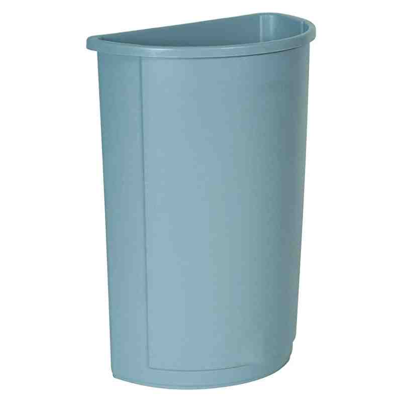 Rubbermaid FG352000GRAY Untouchable 21 Gallon Gray Half Round Trash Can - [Cleaning Supplies Canada Discounts] - FG352000GRAY - 