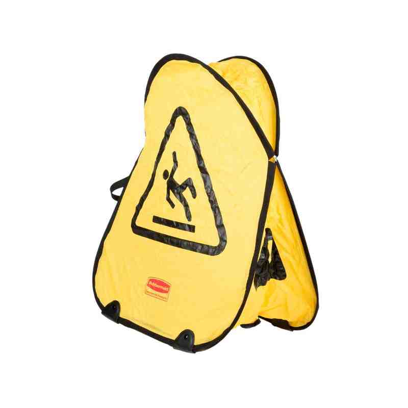 INTERNATIONAL "WET FLOOR" SYMBOL FOLDING FLOOR CONE, 20", YELLOW - [Cleaning Supplies Canada Discounts] - FG9S0725YEL - [DefendU