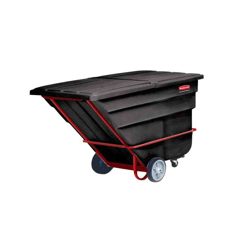 Rubbermaid FG104500BLA Black 2.5 Cubic Yard Tilt Truck / Trash Cart (1900 lb.) - [Cleaning Supplies Canada Discounts] - FG104500