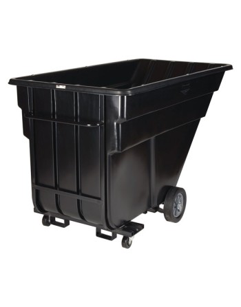 Rubbermaid FG102542BLA Black 1.5 Cubic Yard Forkliftable Tilt Truck / Trash Cart (1200 lb.) - [Cleaning Supplies Canada Discount