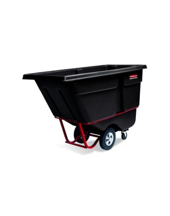 Rubbermaid FG130500BLA Black 0.5 Cubic Yard Tilt Truck / Trash Cart (850 lb.) - [Cleaning Supplies Canada Discounts] - FG130500B