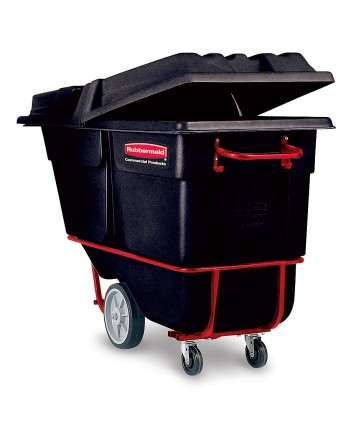 Rubbermaid FG104600BLA Black 2.5 Cubic Yard Tilt Truck / Trash Cart (2300 lb.) - [Cleaning Supplies Canada Discounts] - FG104600