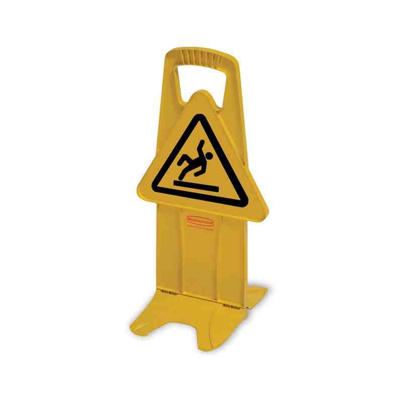 RUBBERMAID FG9S0925YEL Stable Safety Sign - Int'l Symbol - [Cleaning Supplies Canada Discounts] - FG9S0925YEL - [DefendUse.com]