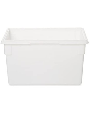 Rubbermaid FG350100WHT White Polyethylene Food Storage Box - 26" x 18" x 15" - [DefendUse.com] - FG350100WHT - Food Storage