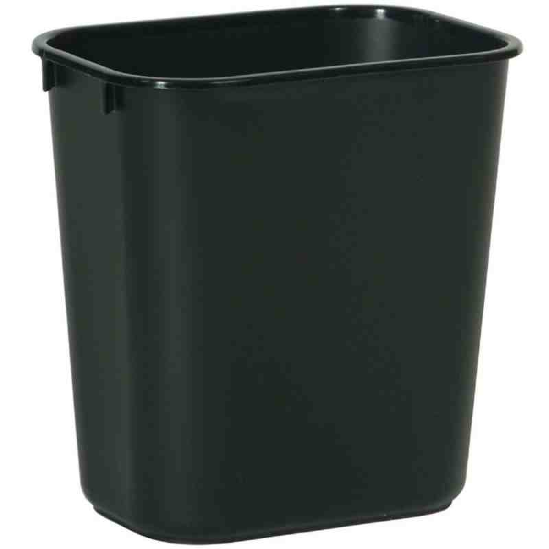 Rubbermaid FG295700BLA 41 Qt. / 10.25 Gallon Black Rectangular Wastebasket / Trash Can - [Cleaning Supplies Canada Discounts] - 