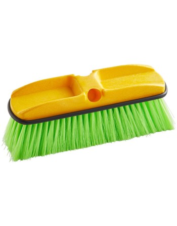 Rubbermaid Wash Brush - 10" (25.4 cm), Plastic Block, Nylon Fill, 6/EA - [DefendUse.com] - FG9B7200GRN - Brushes