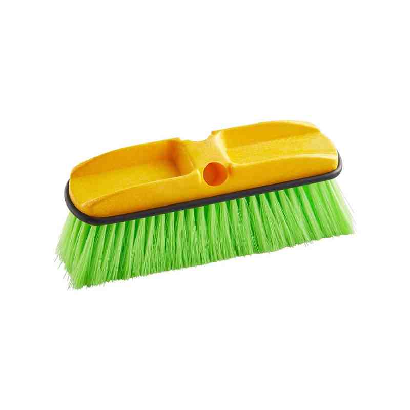 Rubbermaid Wash Brush - 10" (25.4 cm), Plastic Block, Nylon Fill, 6/EA - [DefendUse.com] - FG9B7200GRN - Brushes