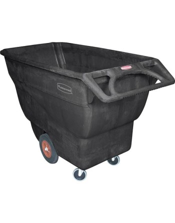 Rubbermaid FG9T1600BLA Tilt Truck, 1 Cubic Yard, Black - [DefendUse.com] - FG9T1600BLA - Tilt Trucks