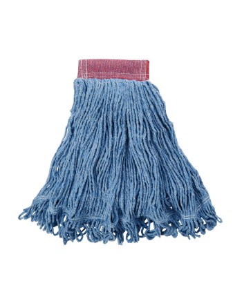 Rubbermaid FGD25306BL00 Blue Large Super Stitch Blend Mop Head with 5" Headband - [Cleaning Supplies Canada Discounts] - FGD2530